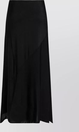 Jil Sander asymmetric midi skirt satin finish