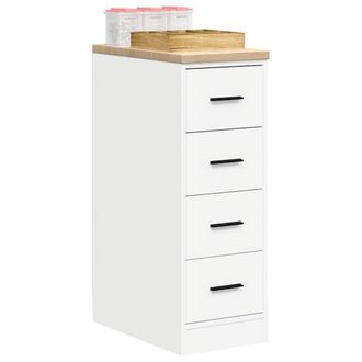 Berkfield Home Garage Storage Cabinet White 30x51x85 cm Solid Wood Pine | Size: 30 x 51 x 85 cm