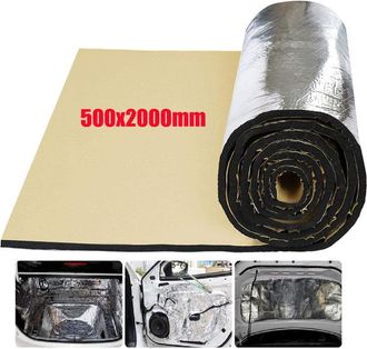 OEM Alfombrilla Aislante Para Coche De 500x2000 Mm - 6 Mm De Grosor - Aislamiento T&eacute;rmico Y Ac&uacute;stico - Resistente Al Calor Y A Los Ara&ntilde;azos