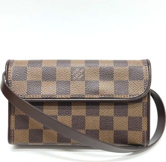 Louis Vuitton Brown Ebene Damier Canvas Pochette Sling Bag (Pre-Owned)