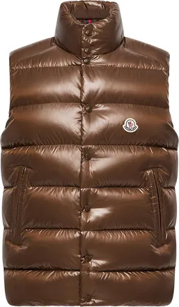 Moncler Moncler Tibb Down Vest, Men, Brown, Size: 0