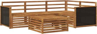 vidaXL Conjunto De Sof&aacute;s De Exterior 5 Uds. Natural Vidaxl