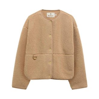 Barbour Maplewood Fleece Jacket - Dames - Jassen - Beige - Maat: M Fleece