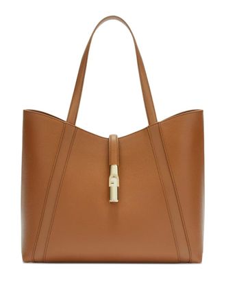 Furla Goccia tote bag - women - Calf Leather/Polyester/Calf Leather - OS - Brown
