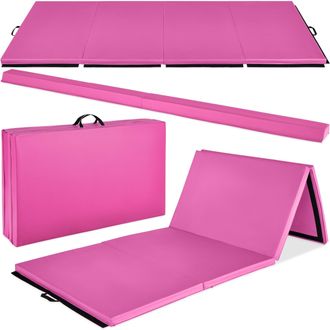 Best Choice Products 10ftx4ftx2in Folding Gym Mat 4-Panel w/ Carrying Handles & Folding Balance Beam