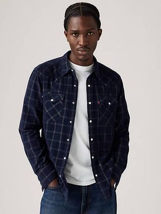 Levi's Barstow Standard Fit Western Corduroy Shirt - Mens - XL - Blue