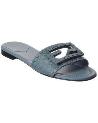 Fendi Fendi Ff Baguette Leather Sandal