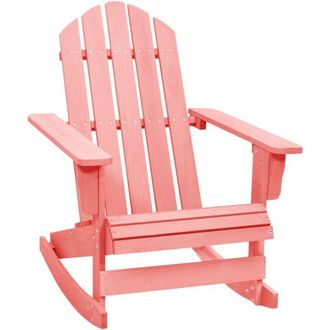 vidaXL Vidaxl - Garden Adirondack Rocking Chair Solid Fir Wood Pink