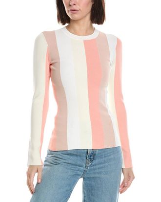 3.1 Phillip Lim Colorblock Stripe Long Sleeve Ribbed Pullover