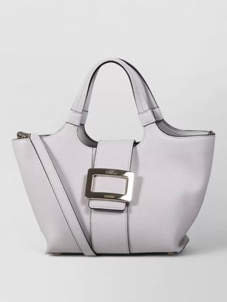 Roger Vivier leather belle vivier mini tote bag
