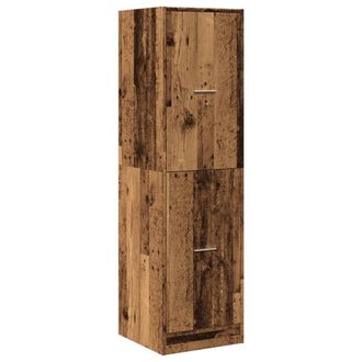 Berkfield Home Elegant Apothecary Cabinet&not;Old Wood 40x41x144.5 cm Engineered Wood in Brown