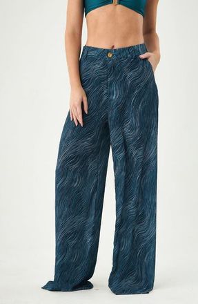 Boamar Naomi Print Wide-Leg Pants in Green at Nordstrom, Size X-Small