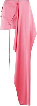 Ssheena Gonna asimmetrica e drappeggiata - Rosa