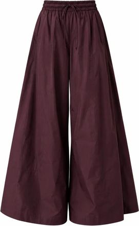 Meimeij Pantaloni in taffet&agrave; a gamba larga - - Trousers - Donna - Viola - S