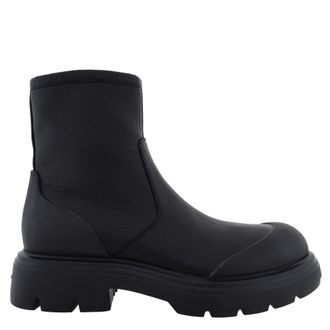 Ferragamo Dorie Leather Lug-Sole Ankle Boots, Size 7 C