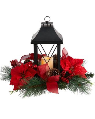 Nearly Natural 15in Holiday Table Arrangement