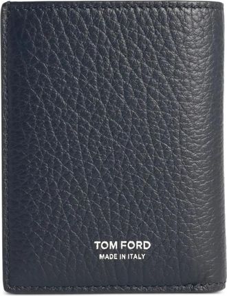 Tom Ford Zwarte leren portemonnee met kaartsleuven - Heren - Portefeuilles - Zwart - ONE Size - Accessoires