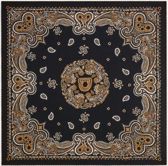 Ferragamo Women Paisley print silk foulard Black