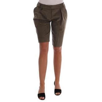 Ermanno Scervino Velvet Bermuda Shorts - Dames - Korte Broeken - Groen - S - Katoen - Korte Broeken