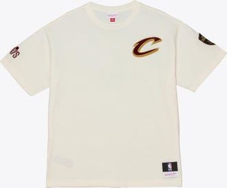 Mitchell & Ness Mens Mitchell & Ness Cream Cleveland Cavaliers Hardwood Classics Chainstitch Premium T-Shirt at Nordstrom, Size X-Large