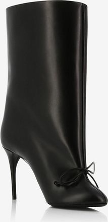 Alaia Glattleder-Stiefeletten mit Absatz D&eacute;collet&eacute; 90