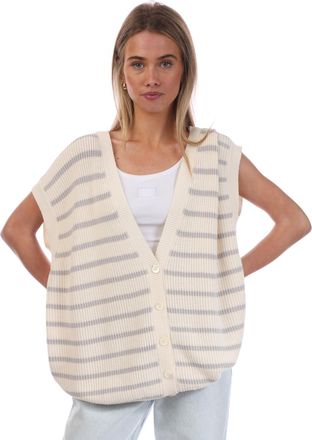 Emporio Armani Womens Cardigan in White Grey Cotton - Size X-Small