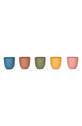 ComMune Set of 5 Assorted Ceramic Tumblers in Rainbow Multi at Nordstrom Rack