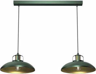 Milagro Lámpara colgante felix verde/oro 2xE27