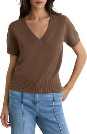 Reiss Valerie Cotton & Wool Sweater in Taupe Neutral at Nordstrom, Size X-Small