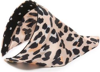 Lele Sadoughi Jackie Silky Handkerchief Headband in Leopard 960 at Nordstrom