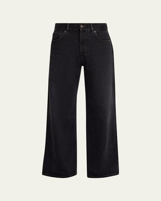 Jeanerica Mens Black Denim Wide-Leg Jeans