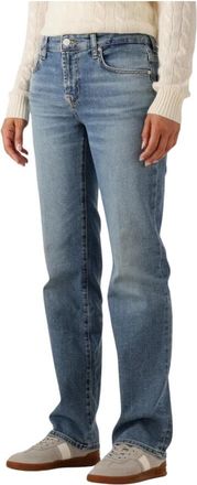 7 For All Mankind Blauwe Straight Leg Jeans voor Vrouwen - Dames - Regular Fit Jeans - Blauw - W26 - Jeans