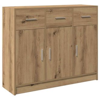 vidaXL Aparador De Madera De Ingenier&iacute;a Roble Artisan 91x28x75 Cm Vidaxl