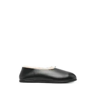 Dear Frances Shearling-lined Leather Slippers