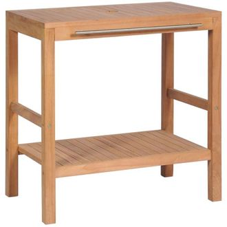 vidaXL Mueble De Lavabo Tocador Madera Teca Maciza 74x45x75 Cm Vidaxl