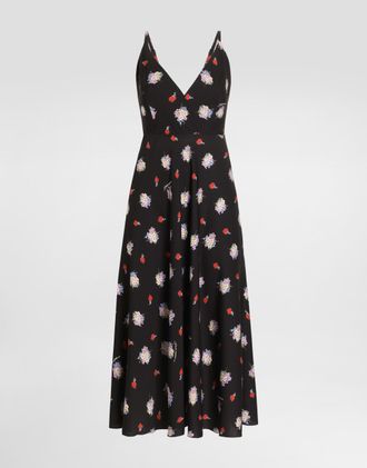 Dolce & Gabbana Small Floral-print Short Dress - Woman Dresses Multicolor 38