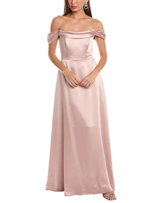 The Dessy Group Dessy Collection Off-The-Shoulder Gown