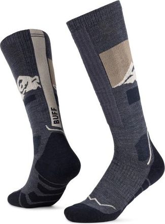 Buff Merino HW Over The Calf Skisocken - Unisex | grau