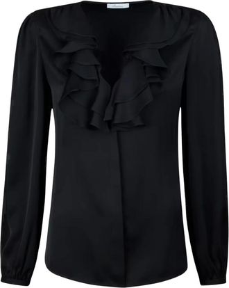 Stenstr&ouml;ms Overhemden, Dames, Zwart, XL, Mona Blouse