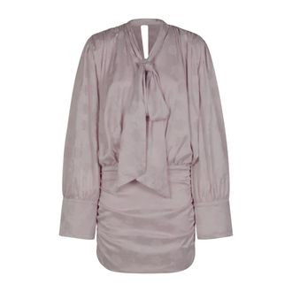 Rotate ROTATE Birger Christensen, Short Dresses, female, Pink, M, Ls Mini Dress Must BUY
