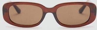Mango Occhiali da sole montatura rettangolare marrone - Donna - Taglia unica - MANGO