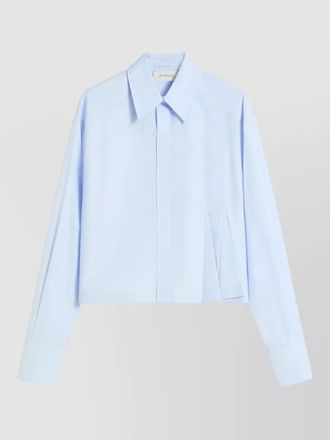 Sportmax cropped poplin shirt asymmetric pleated design