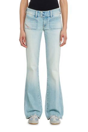 Diesel Bootcut Jeans Low Waist D-Hush - Jeans - Woman - Blue