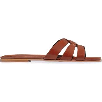 Bernardo Oxford Flat Sandal in Cognac at Nordstrom, Size 6.5