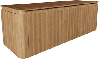 Saniclass Terra Badkamermeubelset - 140x42x45.5cm - topblad sandwood (licht eiken) - 4 lades - Sandwood (licht eiken)