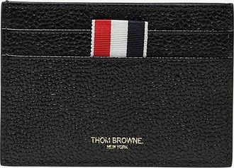 Thom Browne Kartenetui aus Leder mit Logo