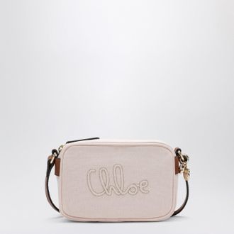 Chlo&eacute; Petal pink crossbody bag with logo embroidery
