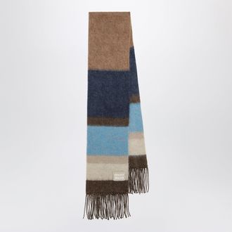 Miu Miu Striped wool scarf with fringes