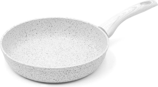 Sart&eacute;n &oslash; 24 cm &laquo;Stonewhite&raquo; con mango de madera blanca