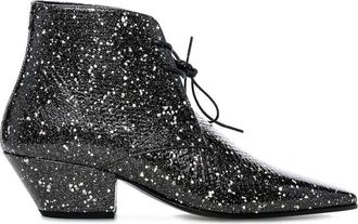 Saint Laurent Stijlvolle Enkellaarsjes - Dames - Cowboylaarzen - Veelkleurig - 41 EU - Schoenen